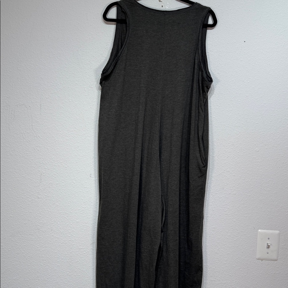 NATURAL LIFE Charcoal Gray Maxi Jumpsuit one size - Picture 6 of 12